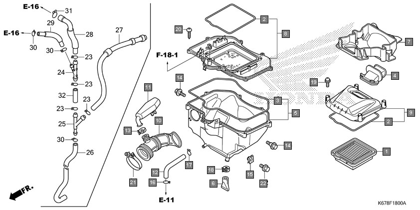 Honda shine air filter cover sale